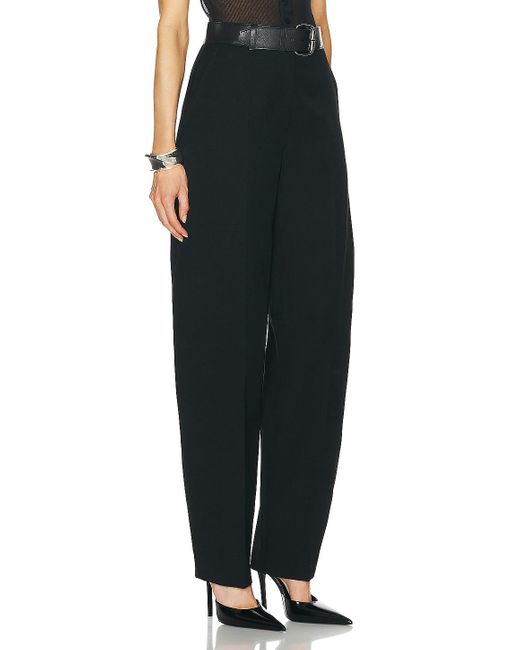 Alexander Wang Black Hi-waisted Trouser With Leather Belted Waistband
