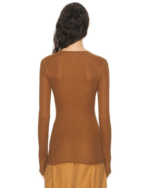 AMI Brown Long Sleeve Top
