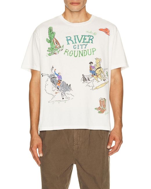 Bode Brown River City Tee for men