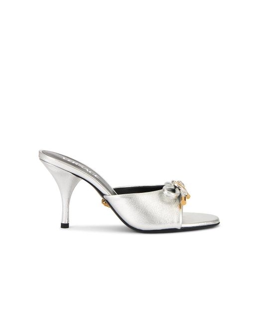 Versace White Mule Heel