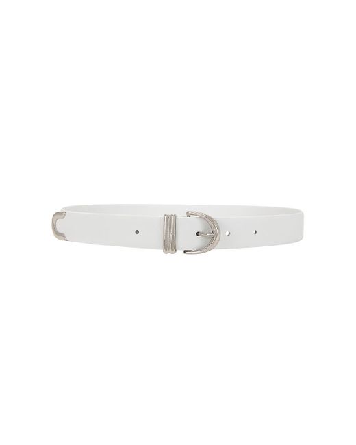 Khaite Bambi Skinny Silver Hardware Belt in White | Lyst