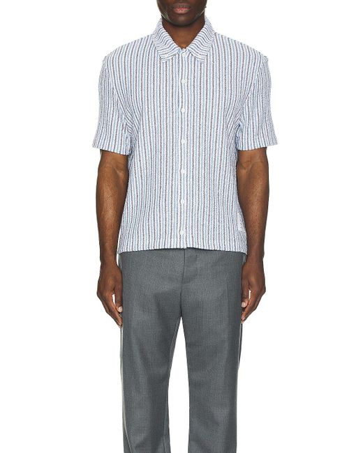 Thom Browne Gray Short Sleeve Button Down Shirt for men