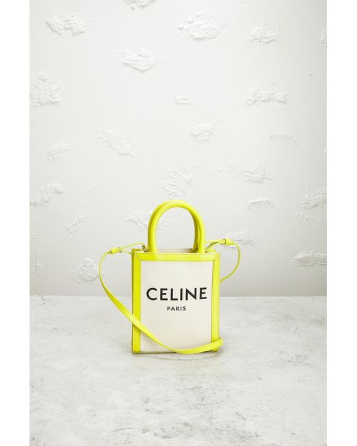 Céline Yellow Mini Vertical Cabas Tote Bag