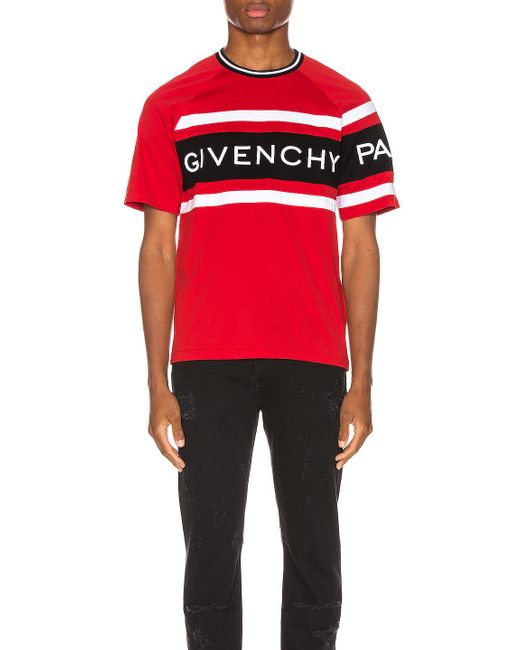 Givenchy Red 4g Logo Oversized T-shirt for men