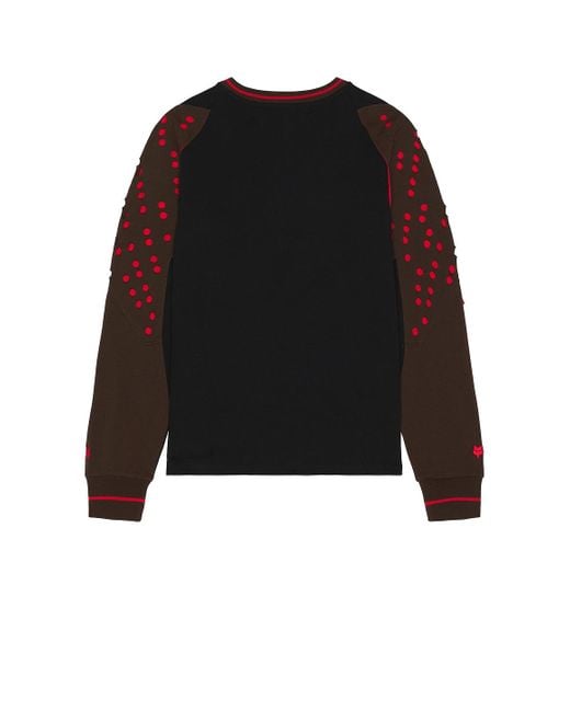 Kiko Kostadinov Perforated Long Sleeve Tee in Black for Men | Lyst