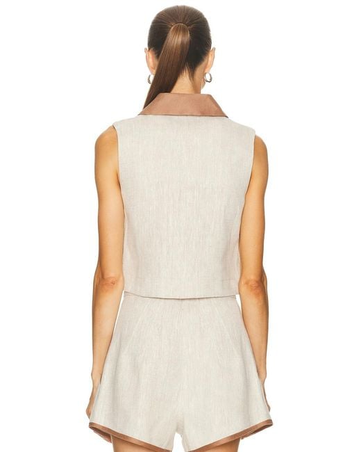 Matthew Bruch White Collared Vest Top
