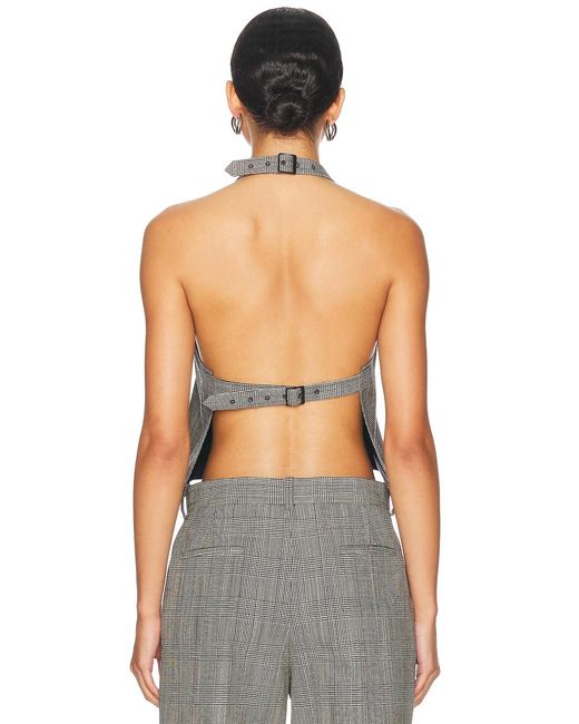 Wardrobe NYC Gray Backless Halter Top