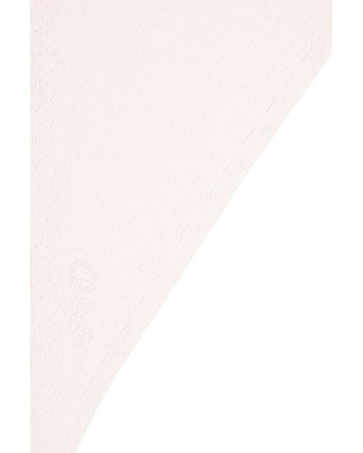 Chloé White Iconic Scarf