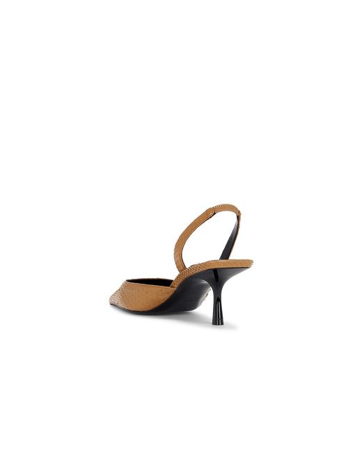 Saint Laurent White Misty Python Slingback Pump