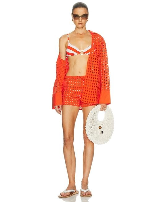 Solid & Striped Orange The Jaclyn Tunic Dress