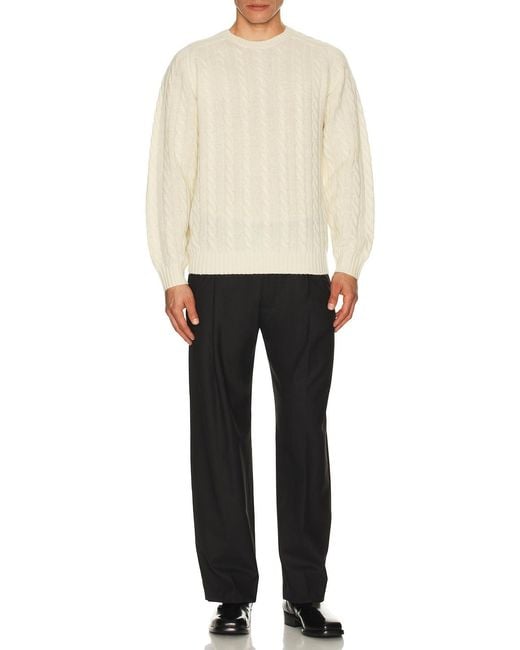 Beams Plus Natural Crew Cable 5G for men