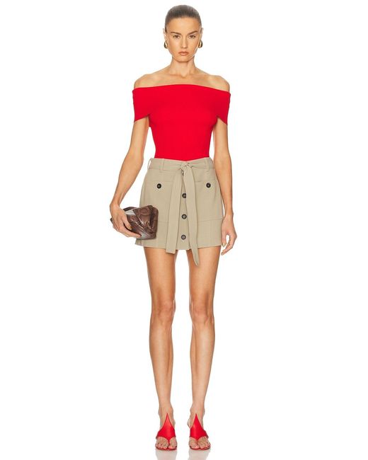 Givenchy Red Off The Shoulder Top
