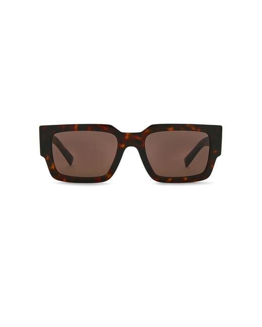 Prada Brown Rectangle Sunglasses for men