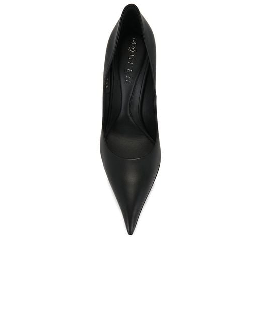 McQueen Black Leather Pump