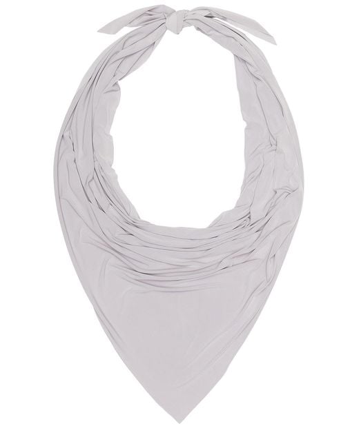 Norma Kamali White X Lifestyle 54 Triangle Scarf