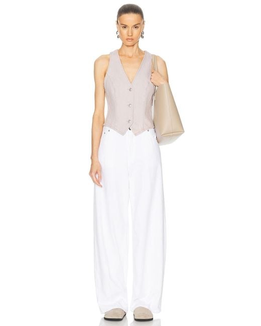 Agolde White Heller Vest
