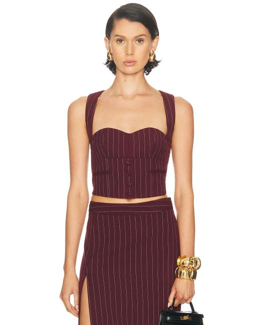 retroféte Red Monet Waistcoat Top