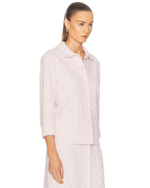 Jil Sander White 3D Flower Top