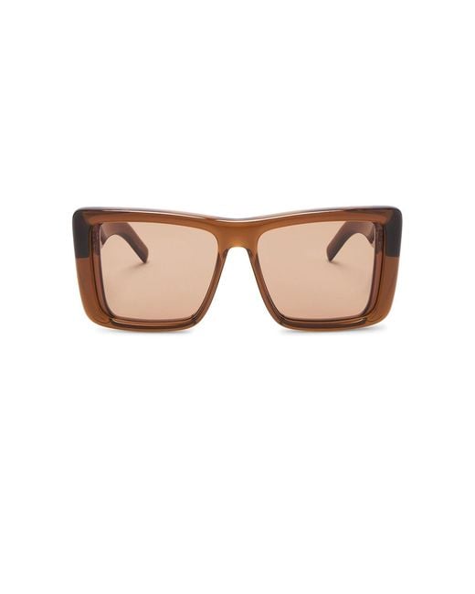 Saint Laurent Natural Vintage Logo Plump Rectangular Sunglasses
