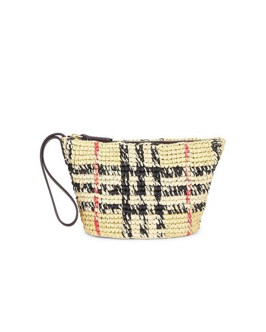 Burberry White Small Margate Pouch