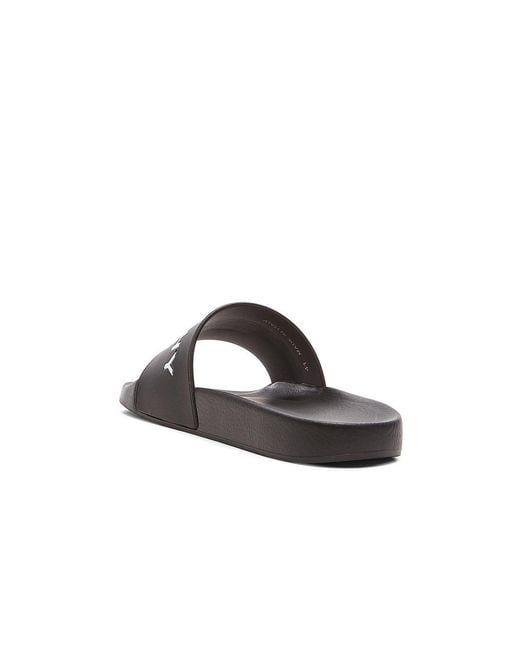 Givenchy Black Polyurethane Slide Sandals for men