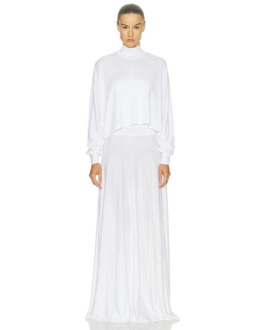 Alaïa White Batwing Jumper