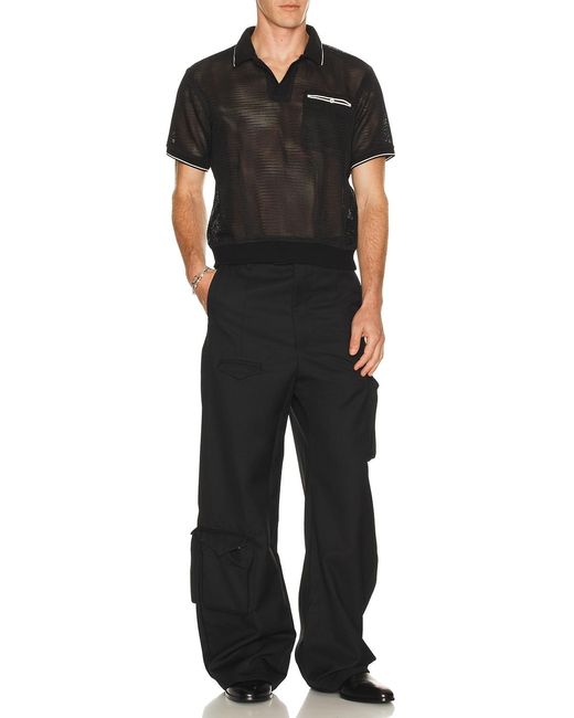 Kody Phillips Black Cargo Slacks for men