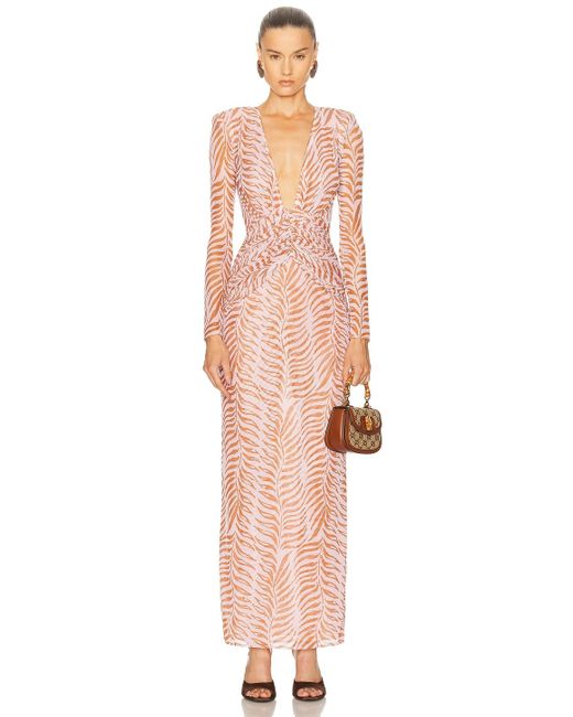 PATBO Pink Botanic Retro Tulle Maxi Dress