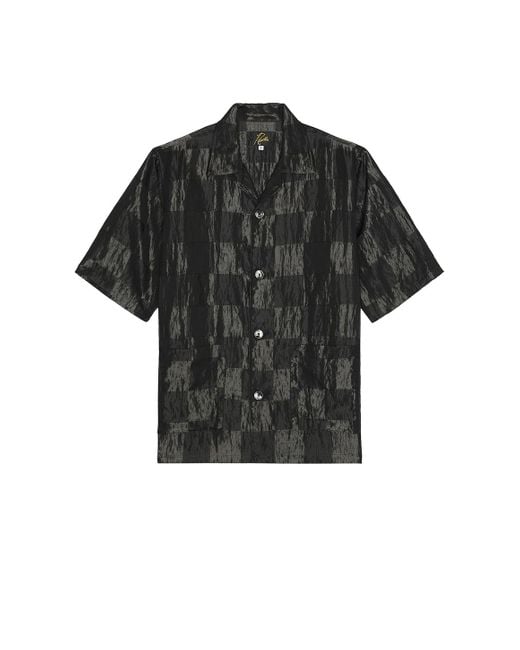Needles Cabana Shirt Bright Cloth Checker In Black for men