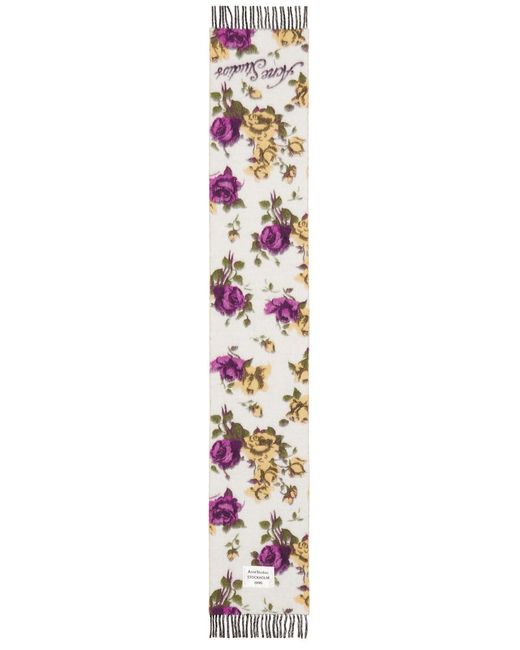 Acne Pink Flower Scarf