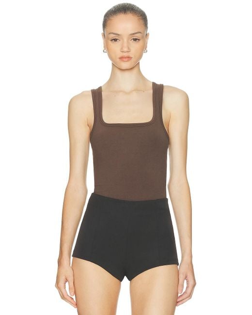 Entire studios Black Square Neck Tank Top