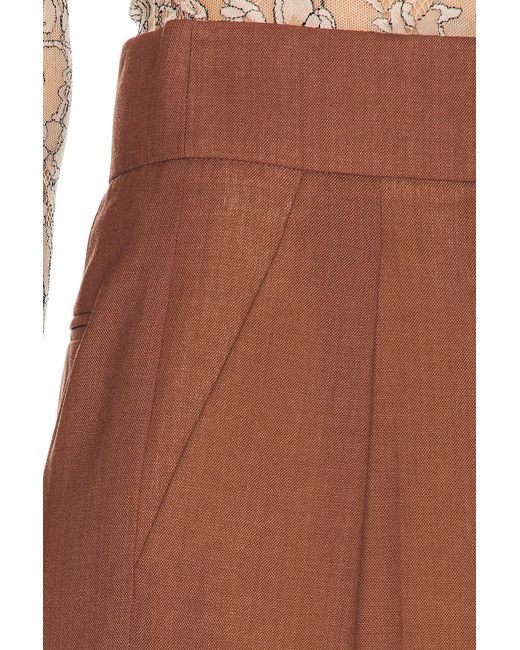 Valentino Brown Functional Suiting Pant
