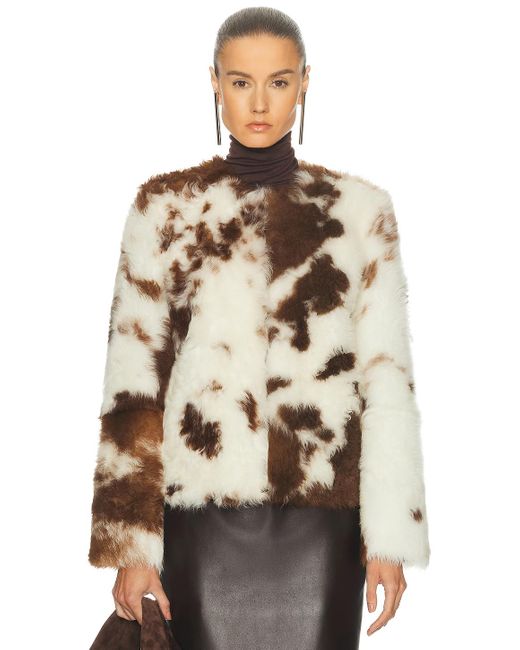 Zimmermann Natural Hypnotic Spot Shearling Jacket