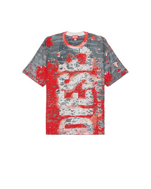 DIESEL Red Boxt Peel T-shirt for men