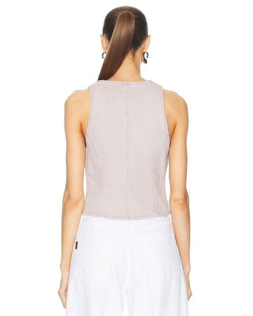 Agolde White Heller Vest