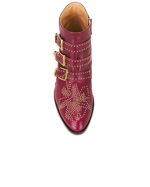 Chloé Red Susan Boot