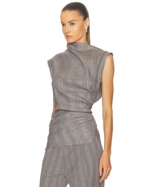 Jade Cropper Gray Asymmetric Top