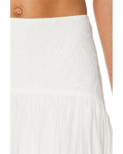 Staud White Procida Skirt