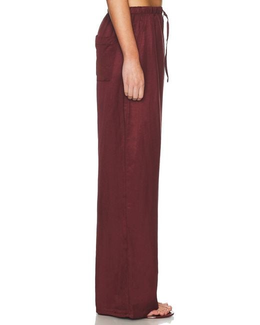 Leset Red Daniel Drawstring Pocket Pant