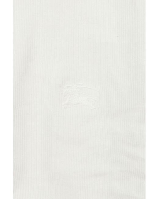 Burberry White Fitted Tee