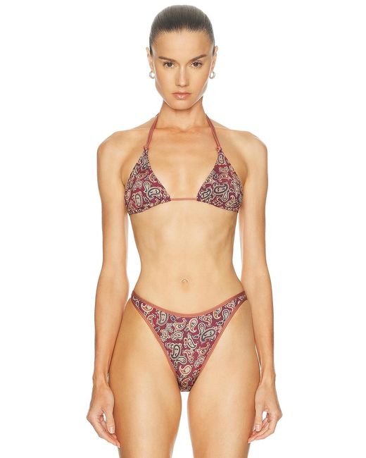 Heavy Manners Pink Double String Bikini Top