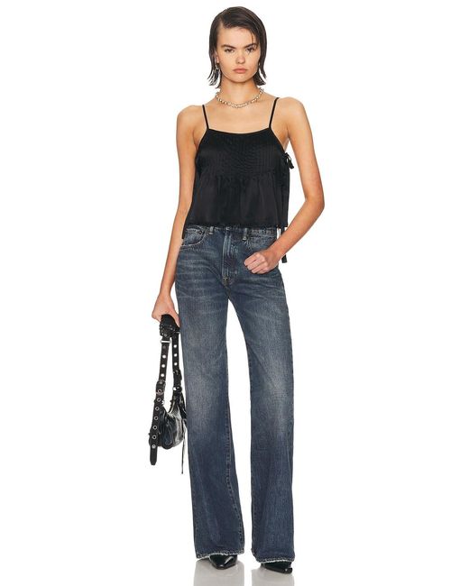 R13 Blue Square Neck Ties Cami Top