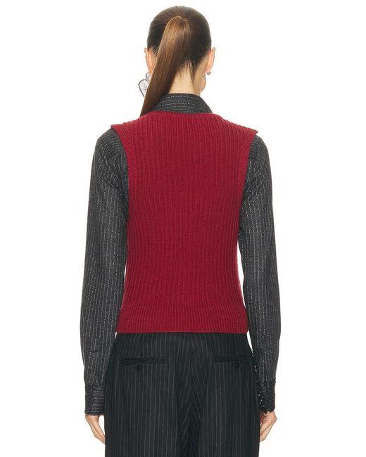 Isabel Marant Red Devima Sweater Vest