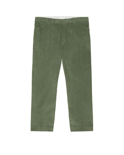 Thom Browne Green Sailor Pocket Tapered Cord Chino for men