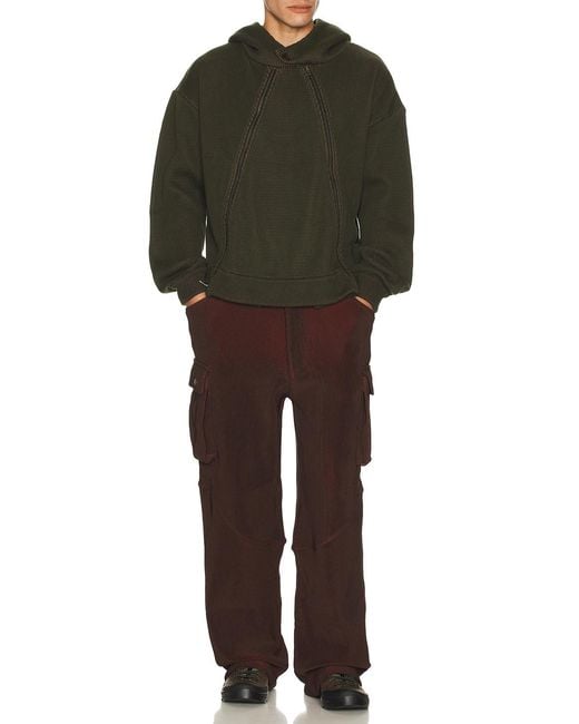 Isa Boulder Green Triangle Zip Hoodie for men