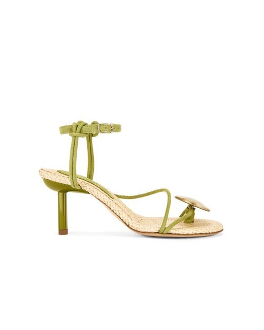 Christopher Esber Metallic Doma Stoned Raffia Heel