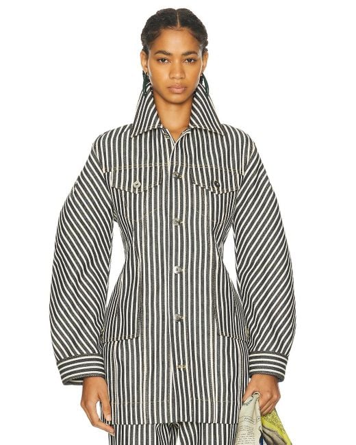 Bottega Veneta Gray Button Up Jacket