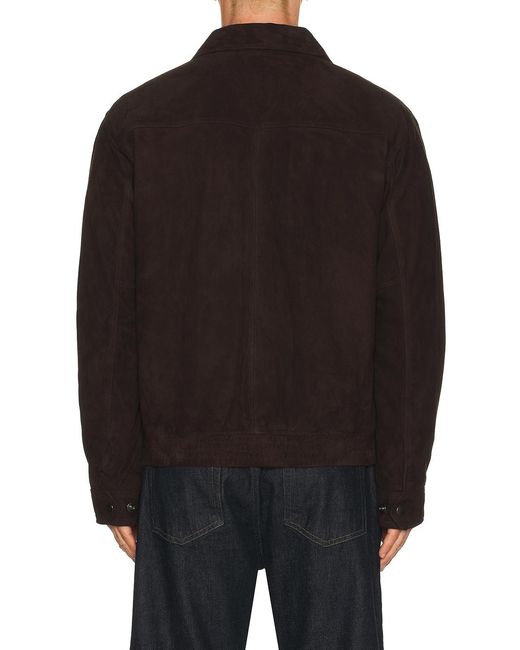 Theory Black Reece Aviator Bomber Jacket for men
