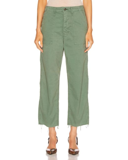 Mother Green Patch Pocket Private Ankle Fray