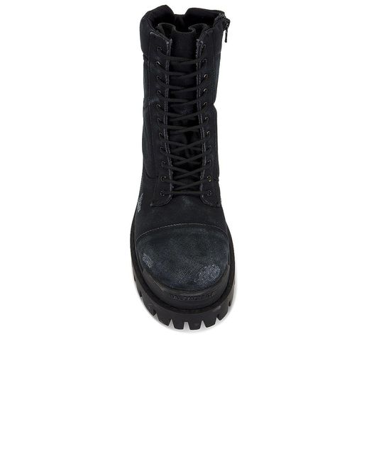 Balenciaga Black Combat Strike Boot for men